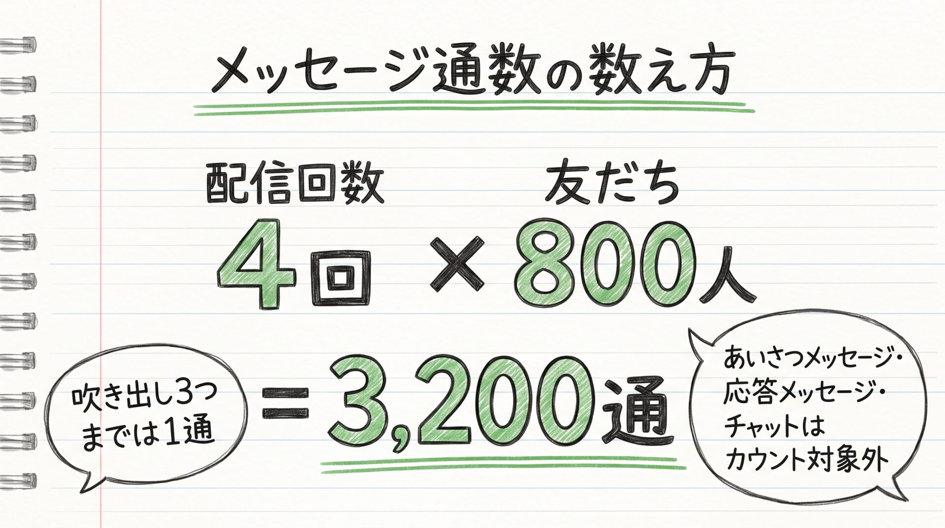 メッセージ通数の数え方