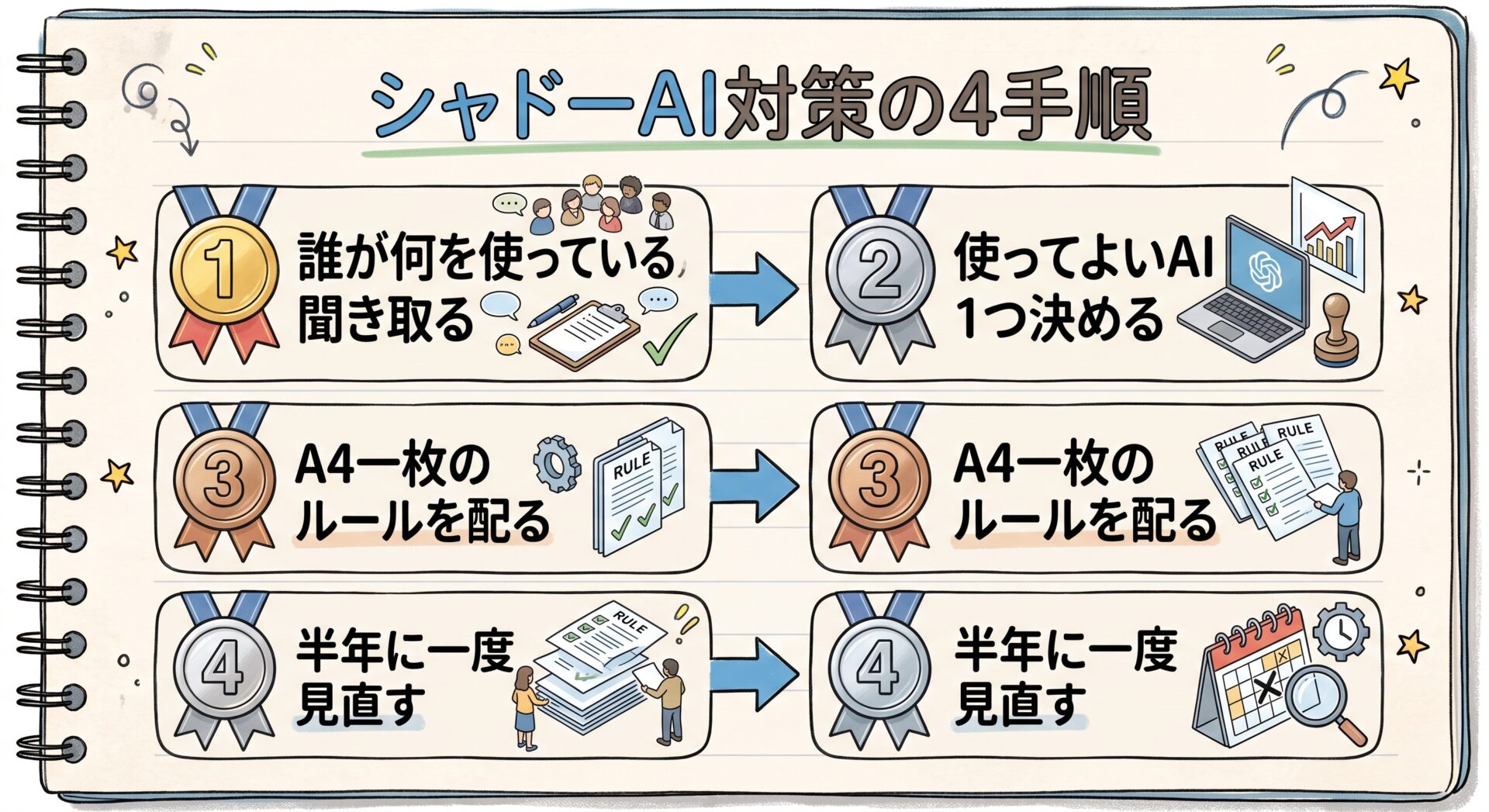 シャドウai対策の4手順
