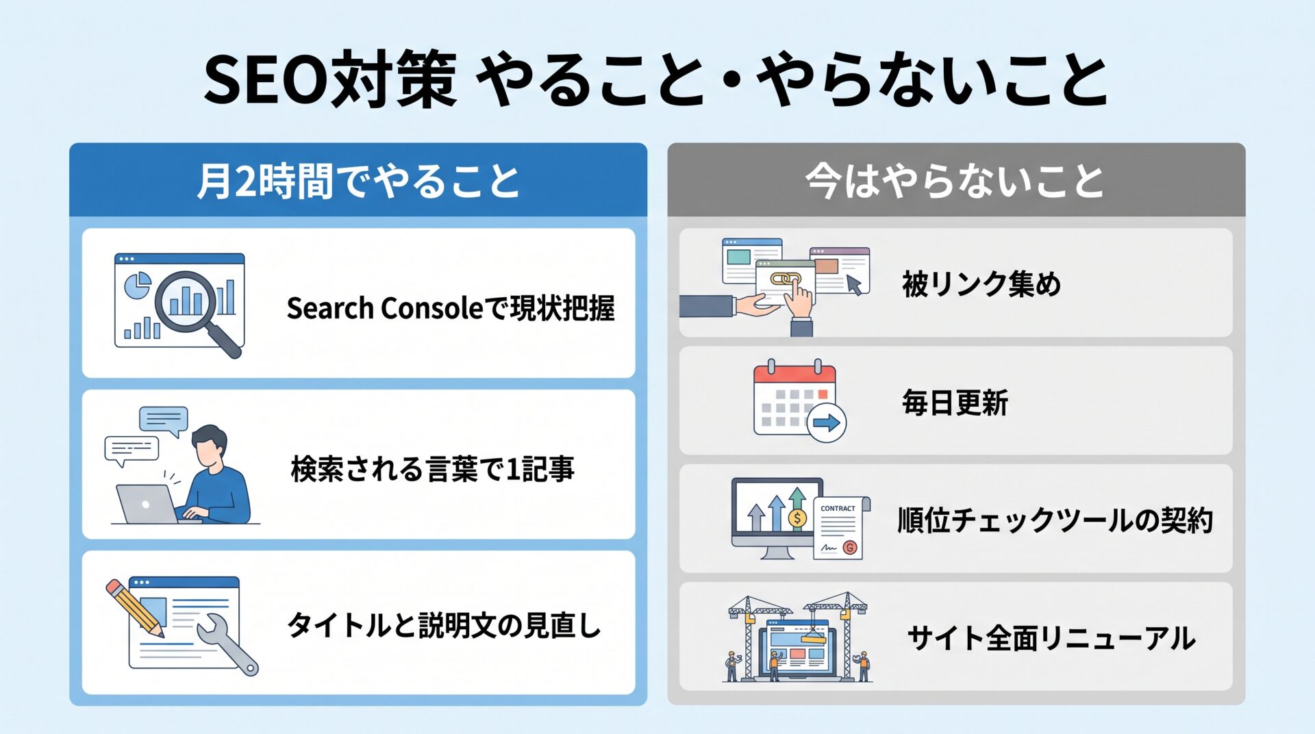SEO対策 やること・やらないこと
