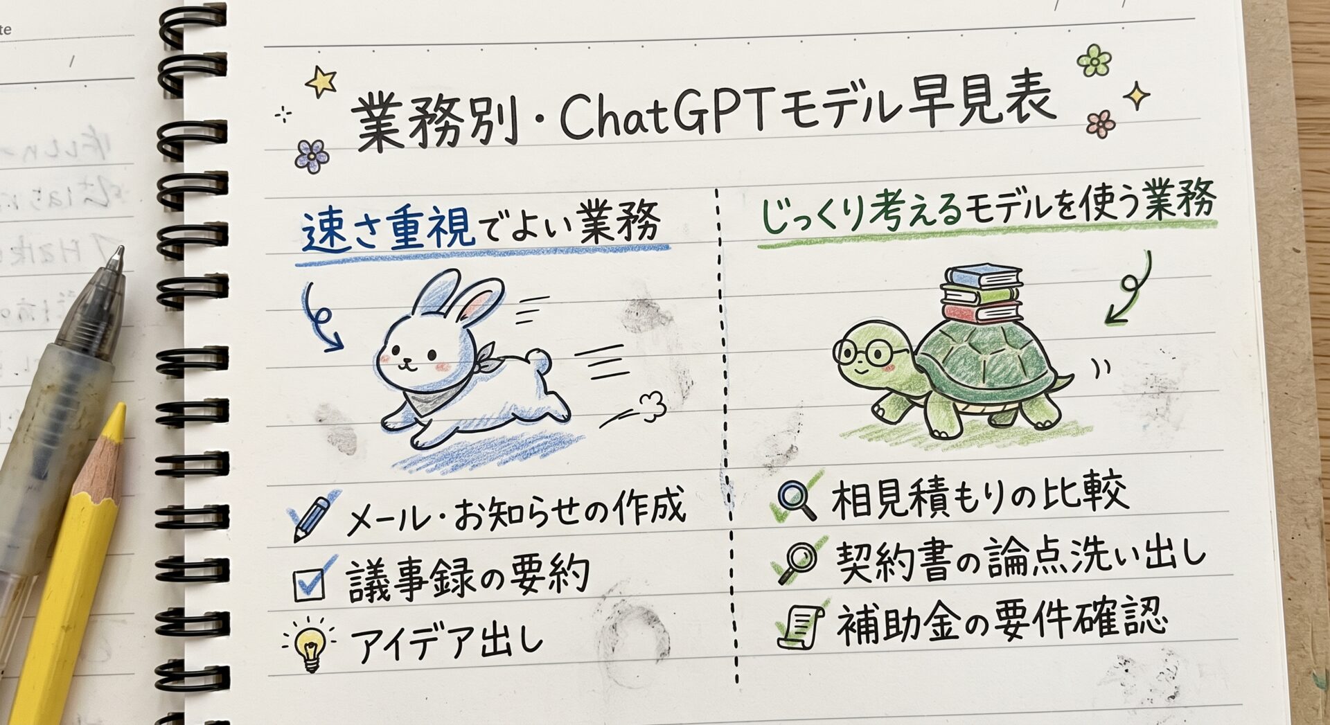 ChatGPTモデル早見表