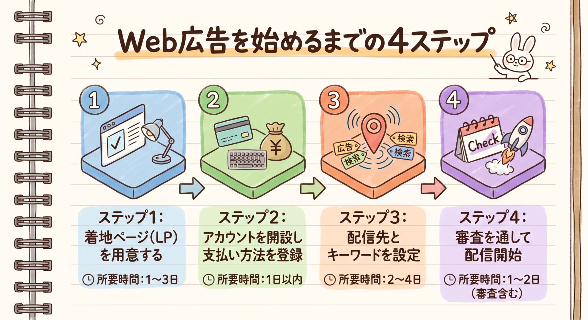 ウェブ広告を始めるまでの4ステップ