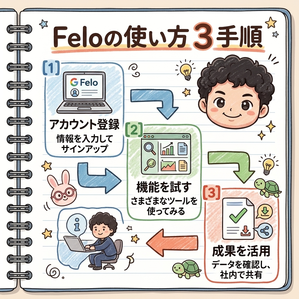 Feloの使い方3手順