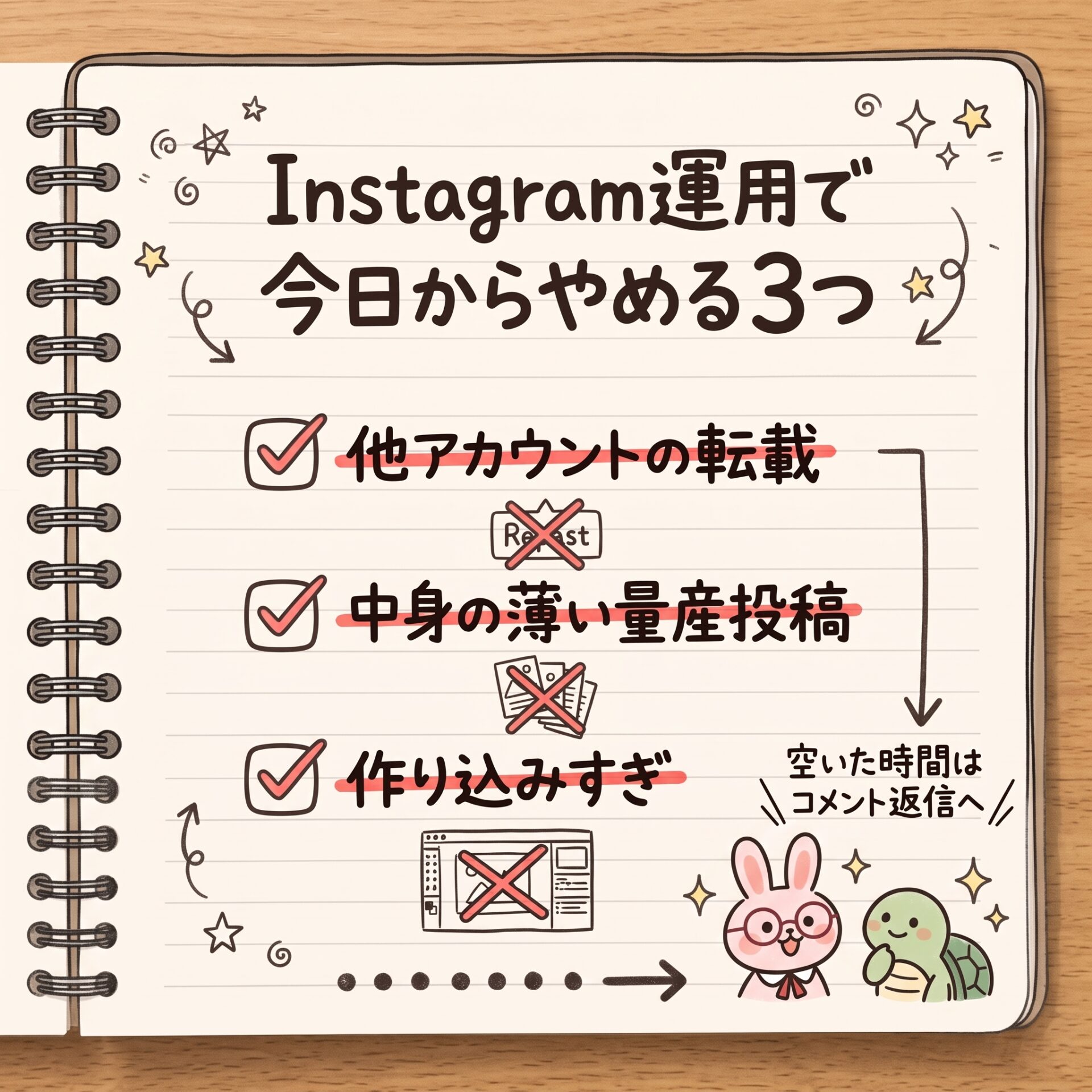 インスタグラム運用で今日から辞める3つ