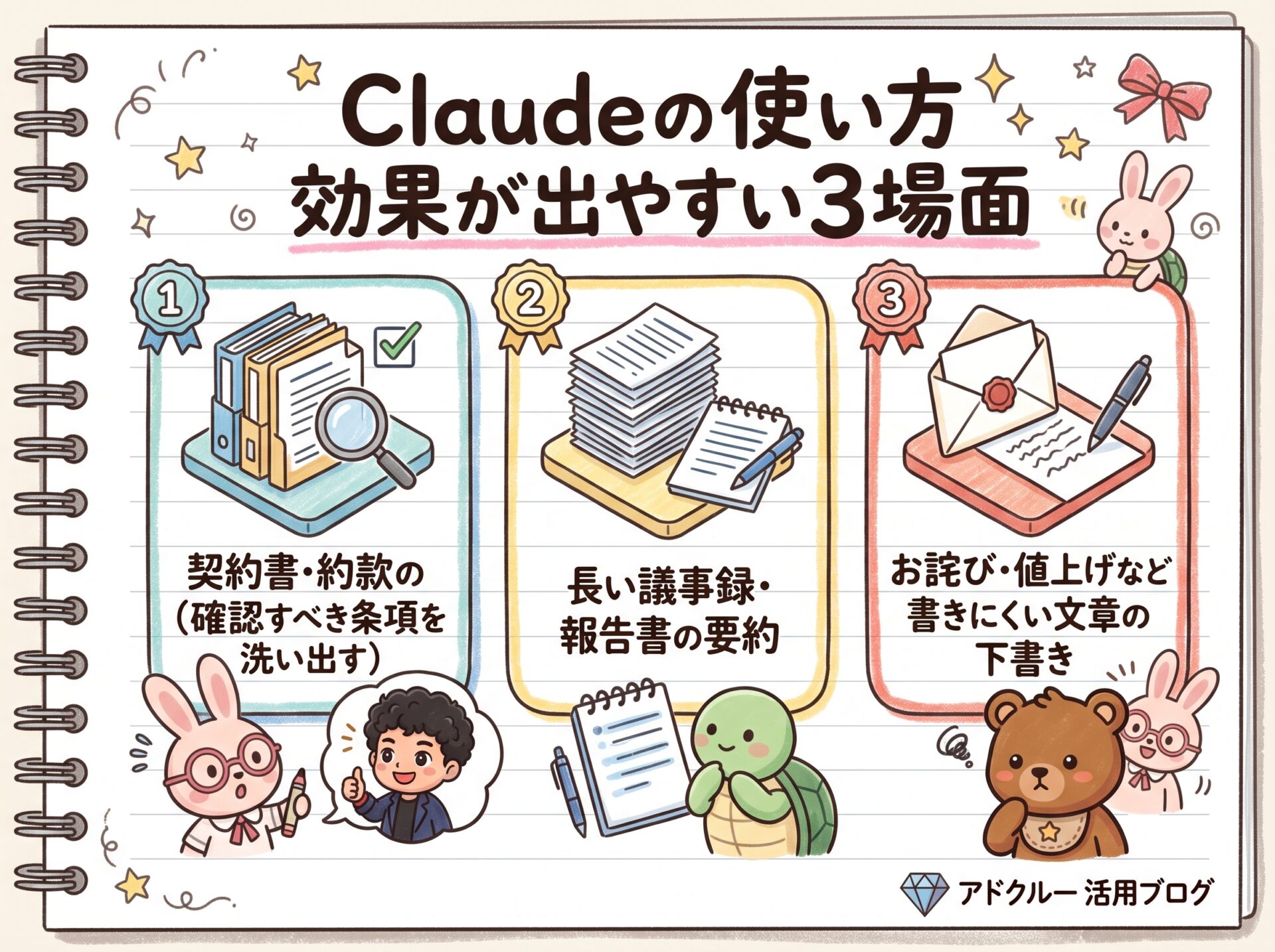 Claudeの使い方 高価が出やすい場面