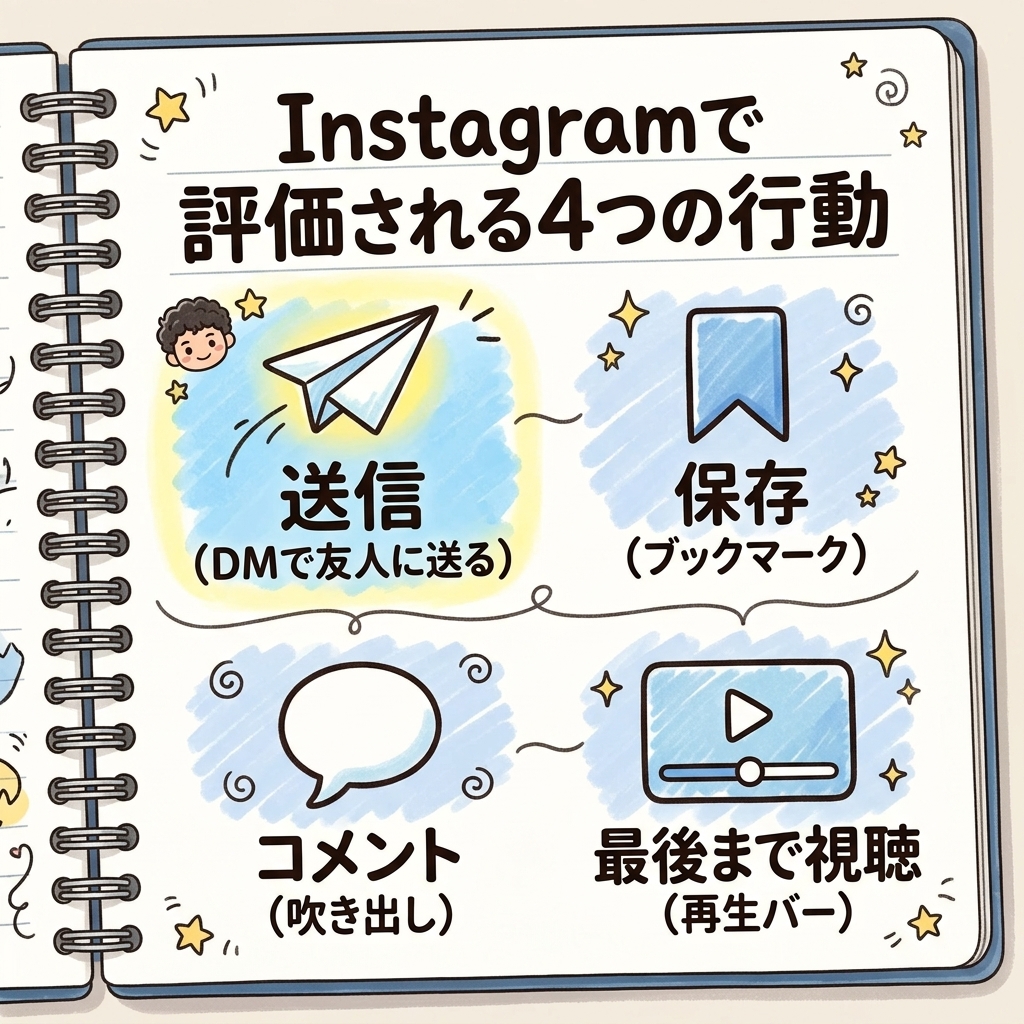 インスタグラムで評価される4つの行動