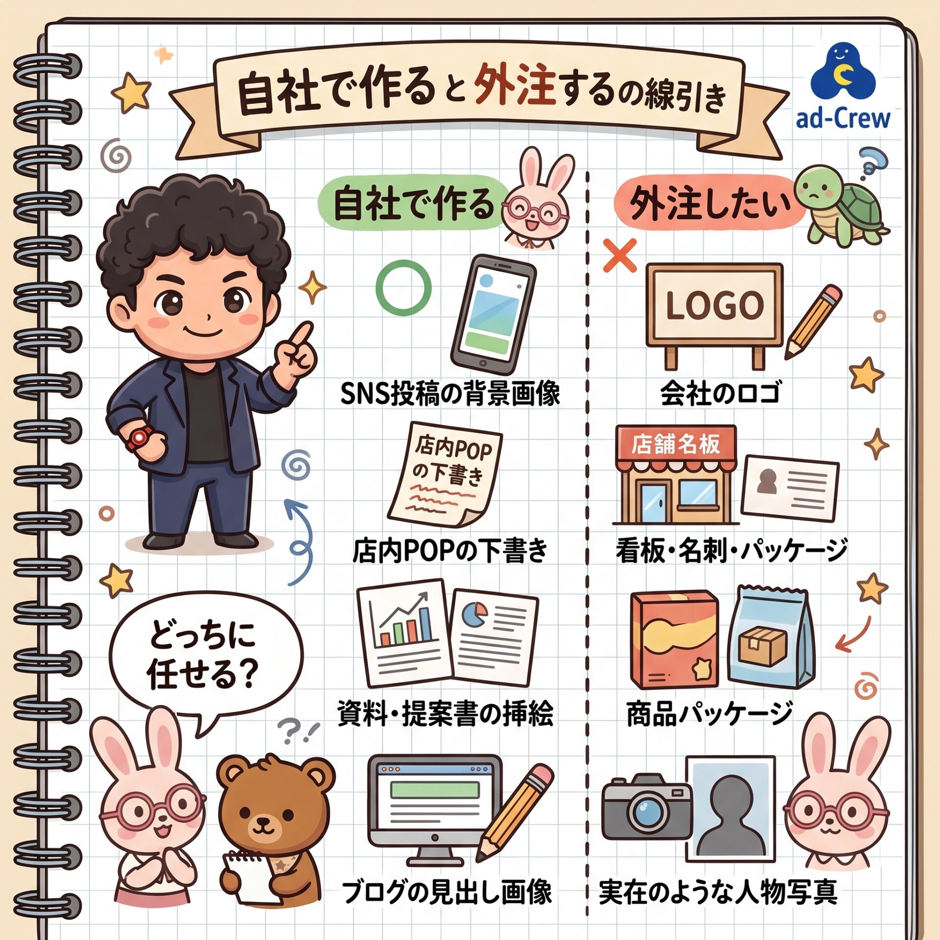 自社で作ると外注するの線引き