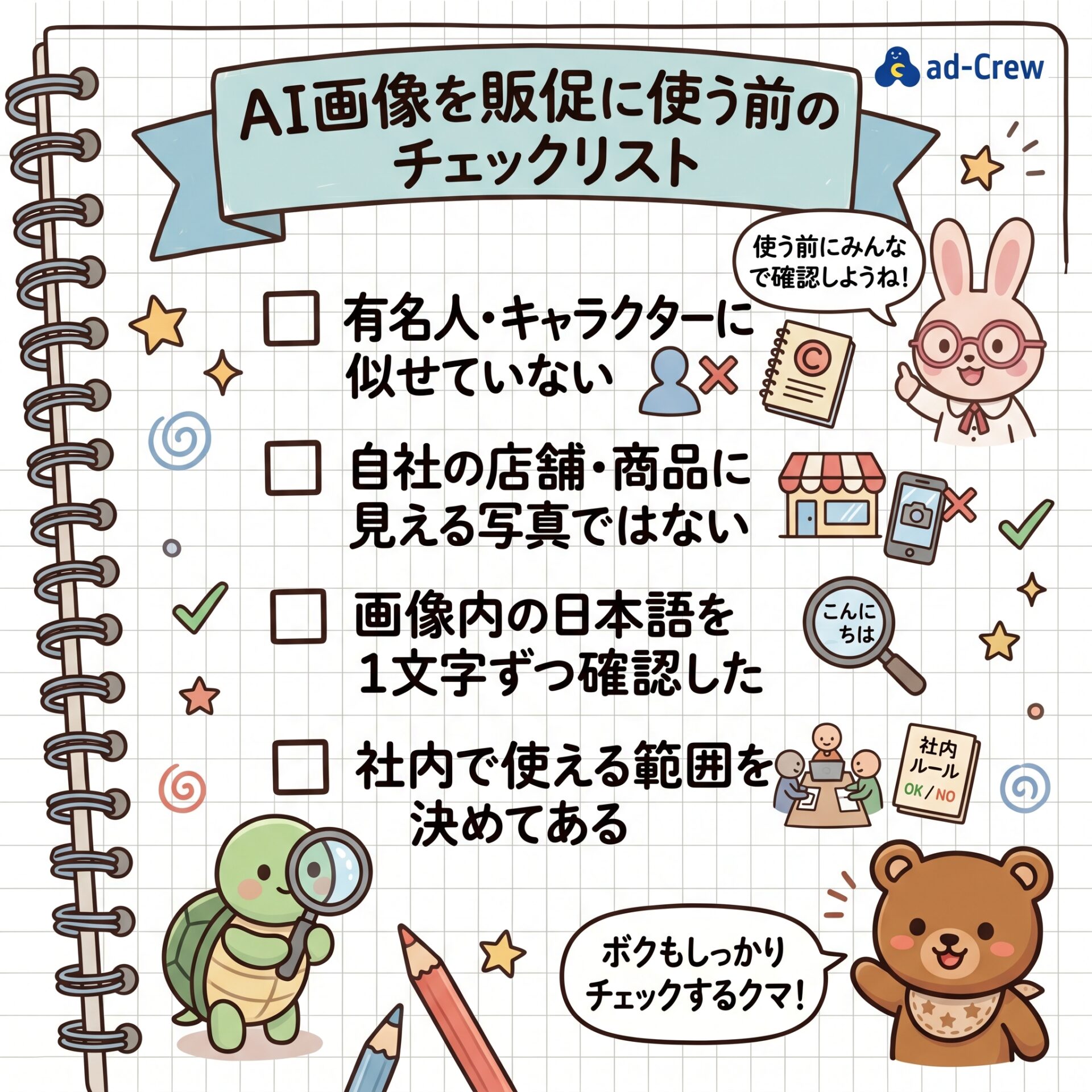 AI画像を販促に使う前のチェックリスト